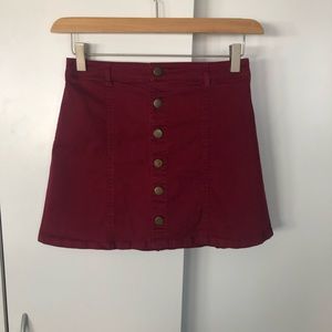 Forever 21 Maroon Mini Skirt